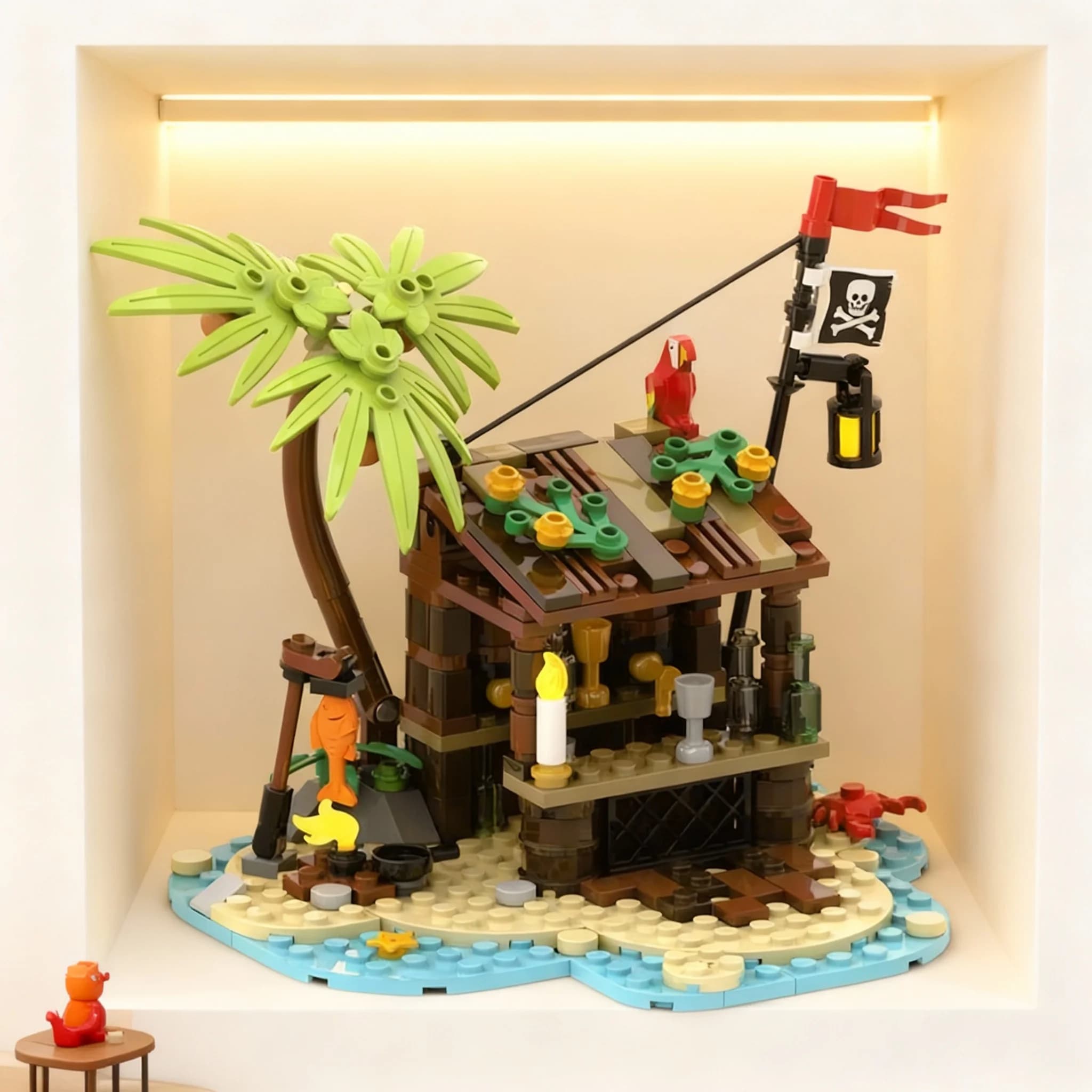 Set di Costruzioni MOC PIRATES BAR da 197 Pezzi, Blocchi Architettonici, Regalo di Natale, Giocattolo Educativo Fai-da-Te, Idea Creativa per Bambini