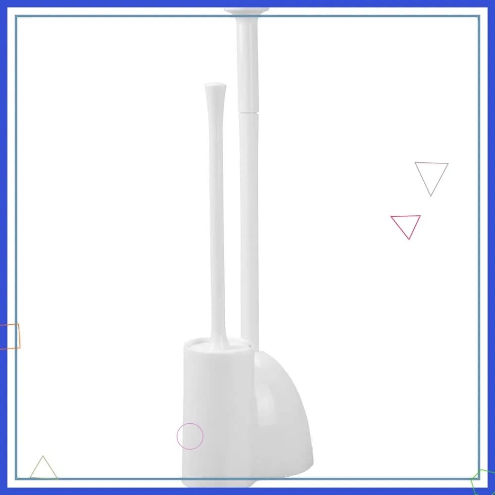 Set Moderno di Spazzola per WC e Sturalavandini con Supporto - Collezione White Aura
