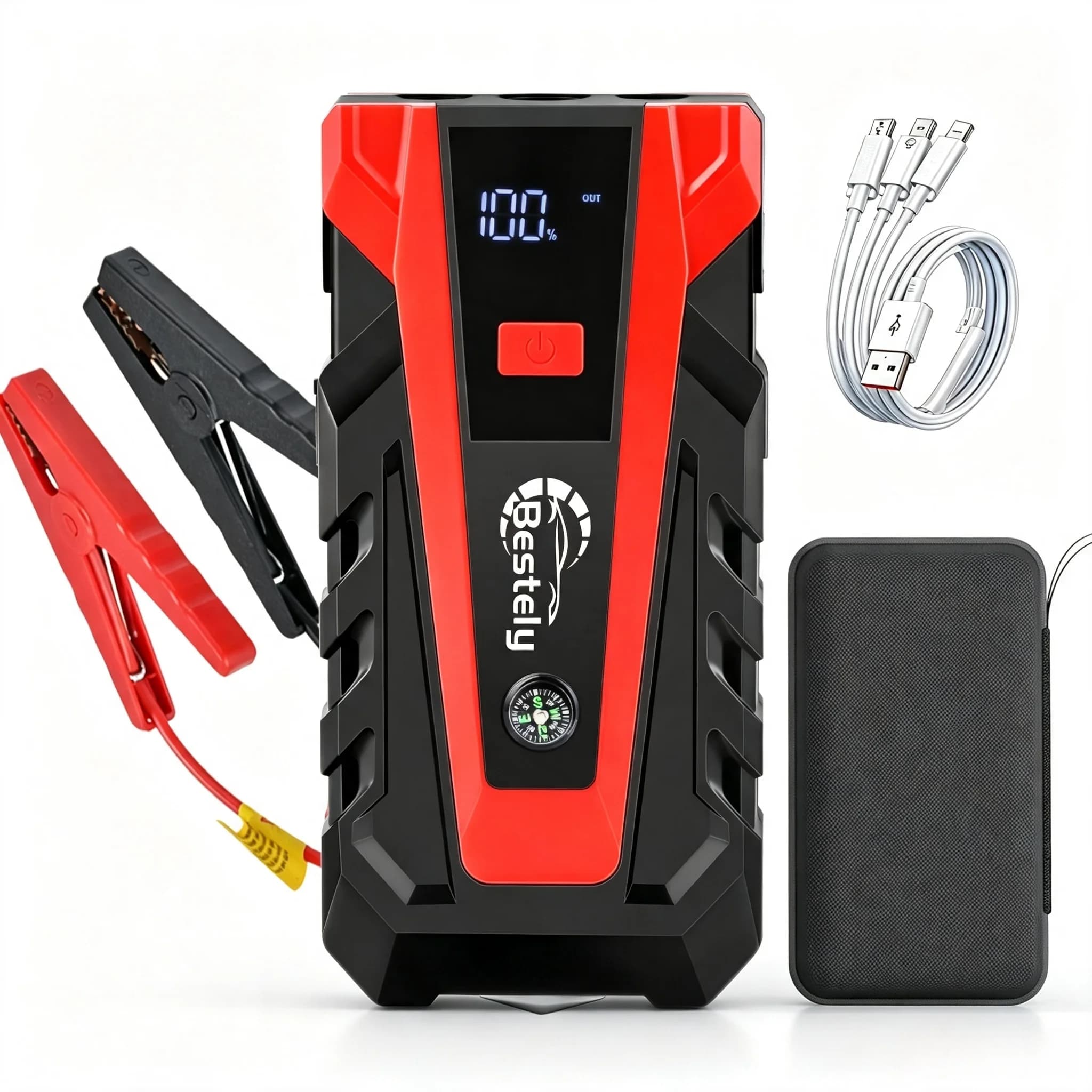 Versatile 12V 3000A Car Battery Jump Starter Portable Charger Car Booster Auto Starting Device Emergency Starter Fast Charging