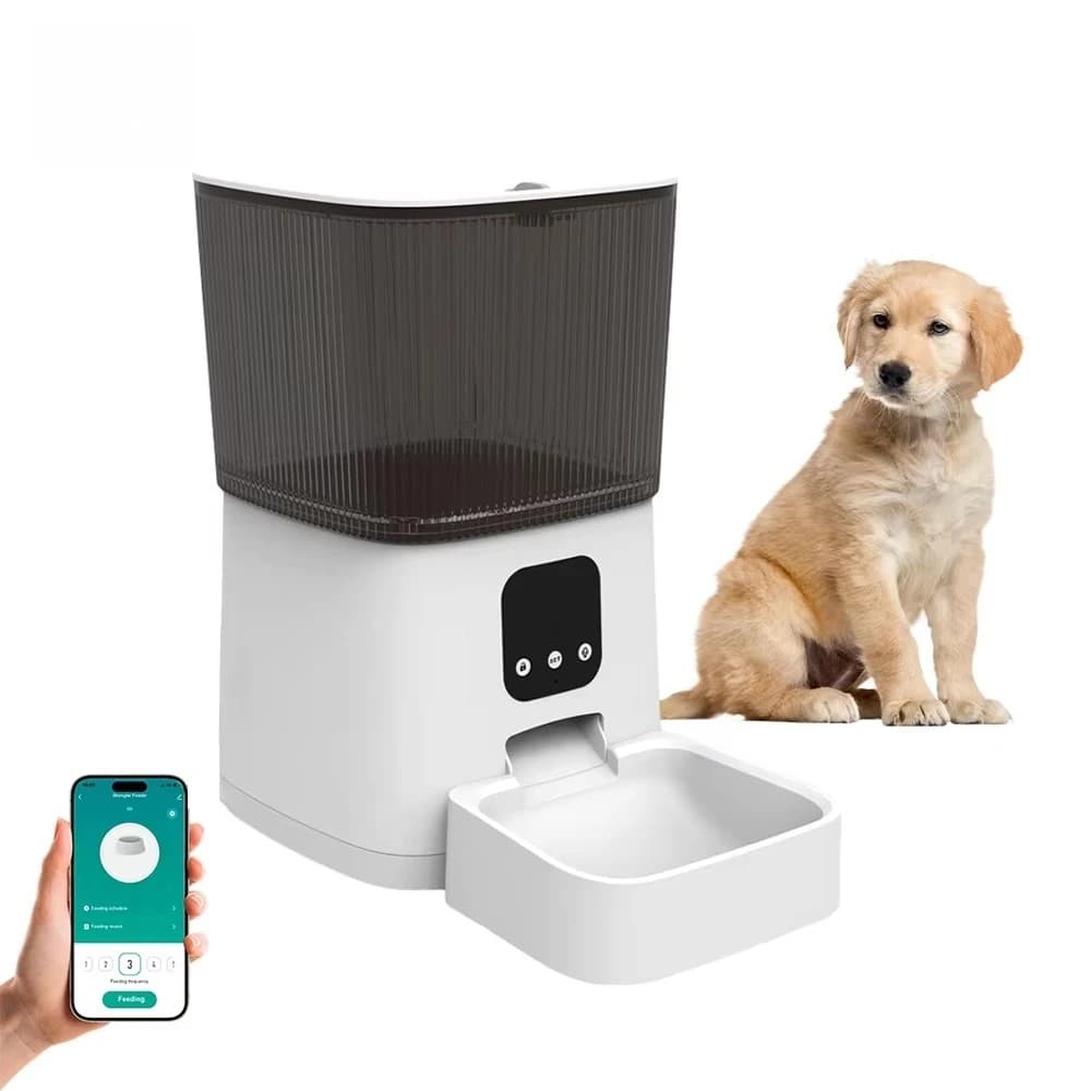 OKKPETS Tuya 7L Distributore Automatico di Cibo per Cani e Gatti, Controllo Remoto Tramite App per Smartphone, Alimentatore Intelligente per Animali Domestici
