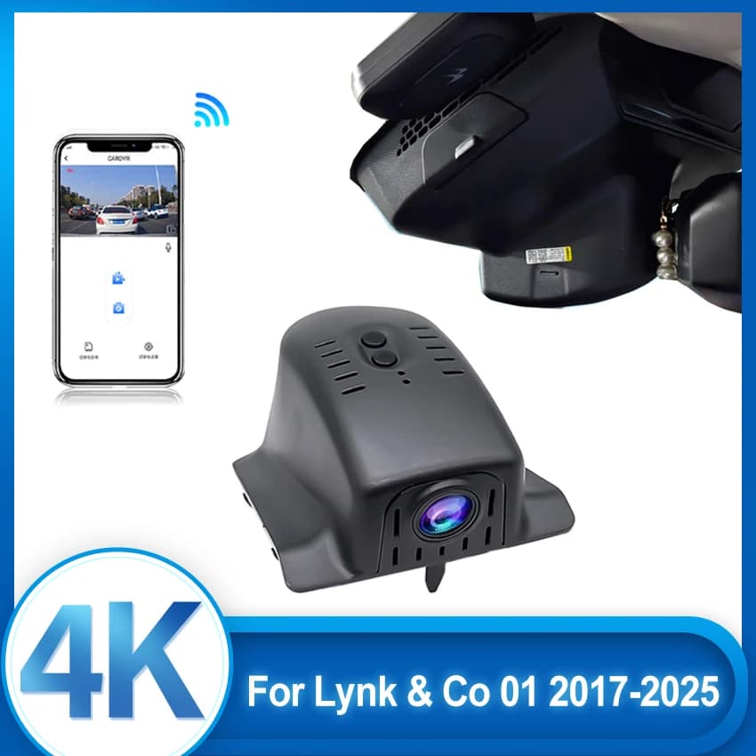 New 4K Plug and Play Dash Cam Video Recorder Wifi Car DVR Camera for Lynk & Co 01 2017-2025 for Lynk & Co 05 05+ 2020-2022