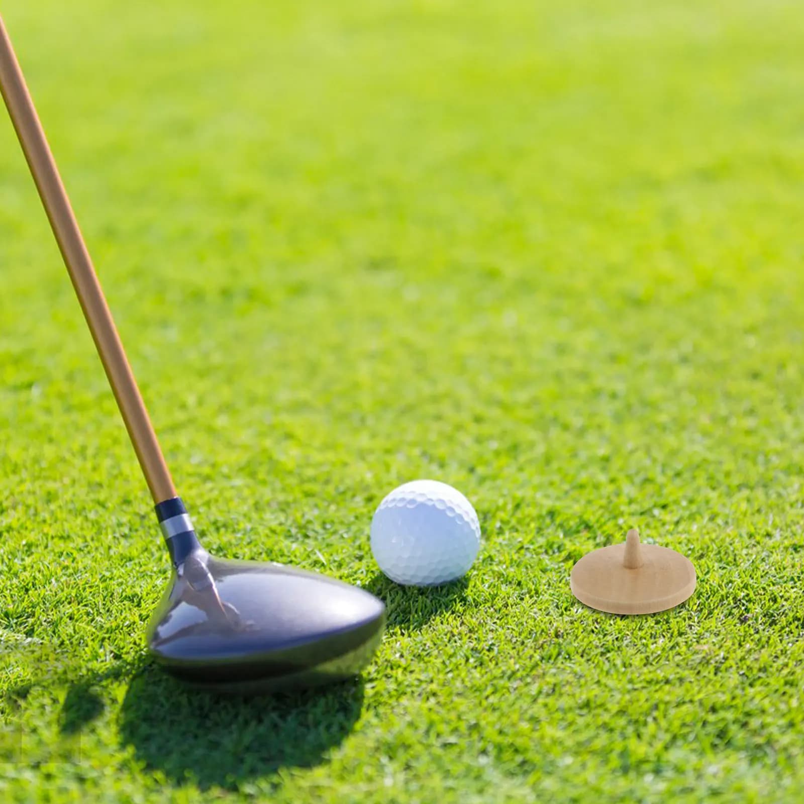 20 Pezzi Marcatori di Posizione per Palline da Golf in Legno, Stencil Naturale Resistente per Posizionamento Preciso della Palla, Strumenti di Allenamento per l'Allineamento nel Golf