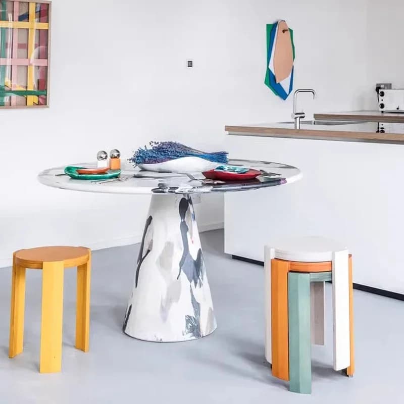 Tavoli da pranzo dal design nordico, moderni e semplici, per cucina, soggiorno, tavolo rotondo, gambe del tavolo in legno massello, mobili per sala da pranzo, Mesas FYDT