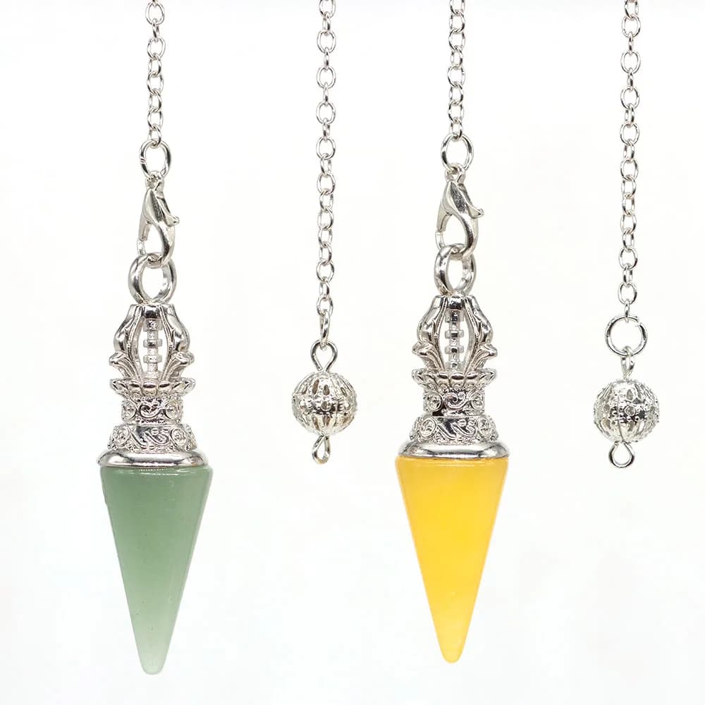 Cristalli pendoli divinazione per rabdomanzia ciondolo in pietra naturale amuleto pendolo divinazione pendoli collane gioielli regali
