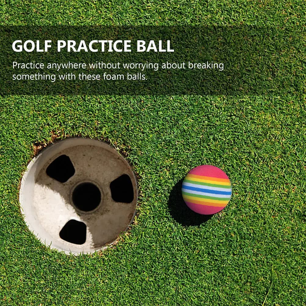 20 Palline da Golf in EVA Arcobaleno, Morbide, Leggere, Flessibili, Colori Vivaci, per Allenamento e Pratica Indoor
