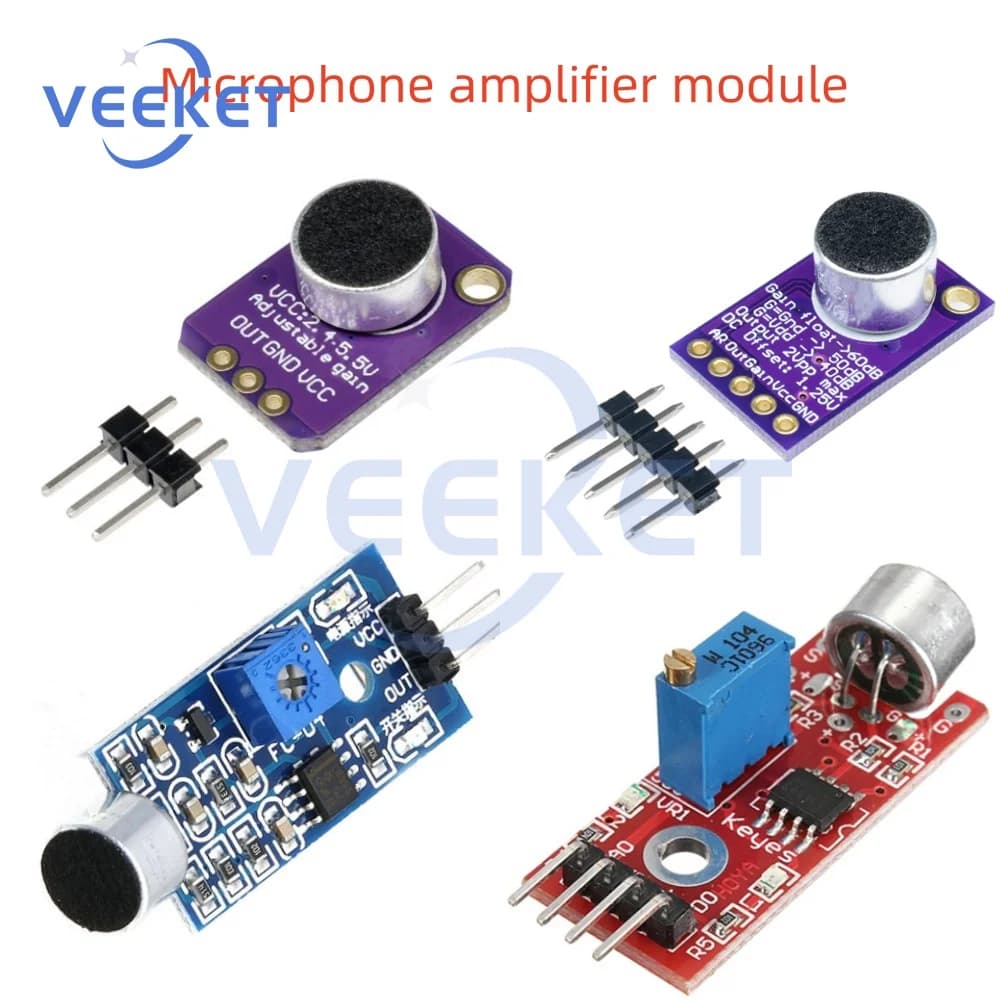Modulo sensore audio MAX4466 MAX9814 Sensore di controllo del suono con interruttore a fischio Amplificatore microfono per progetto di rilevamento Arduino