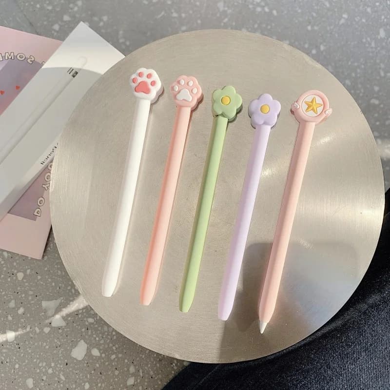 Astuccio per Apple Pencil 1a 2a generazione o Pencil Pro Cartoon Custodia protettiva per stilo per tablet antiurto in silicone carino