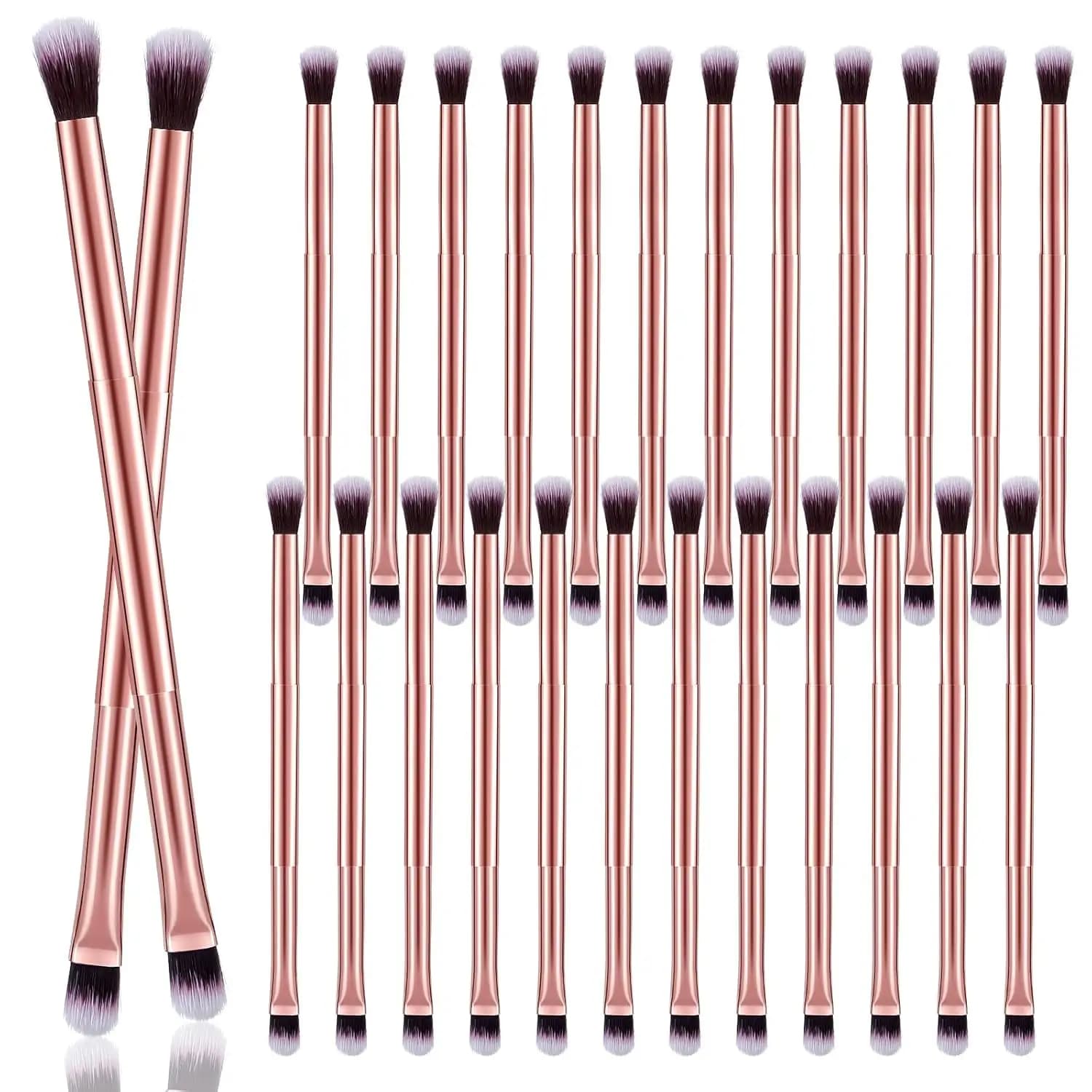 Set of 24 Brushes Double Toe for Sfumare Umbrella, Corrector and Fondotinta