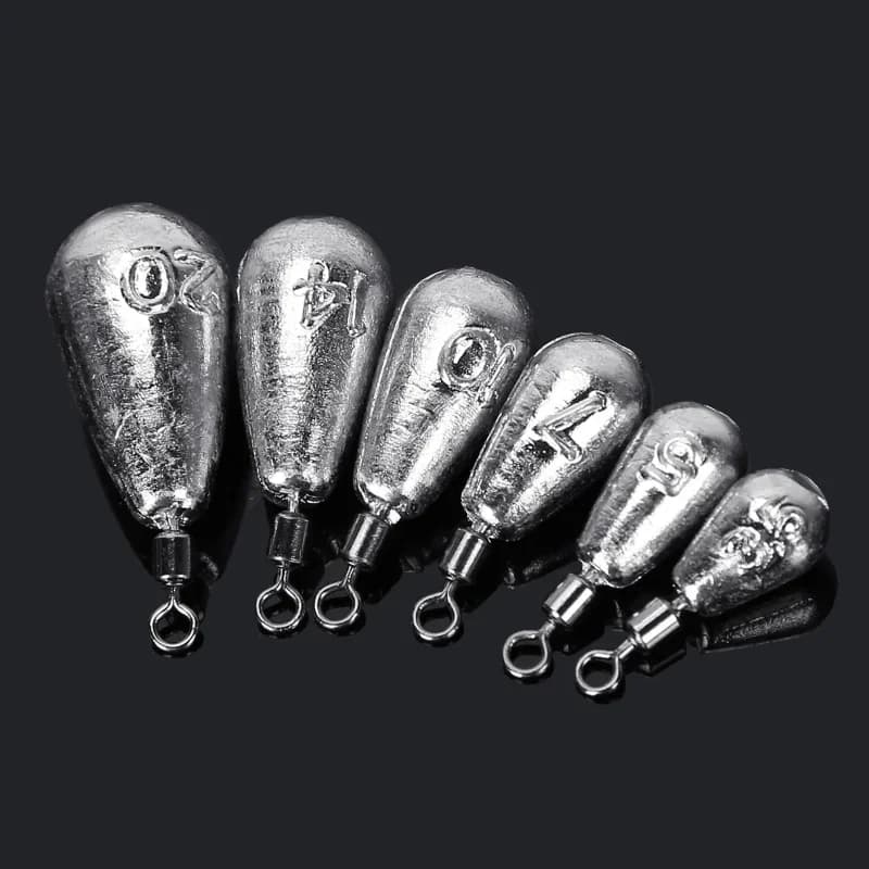 10 pieces per lot, Fishing Weight Sinker in 3.5g, 5g, 7g, 10g, 14g, and 20g,Water Drop-Shaped Weights Fishing Tackle Accessories