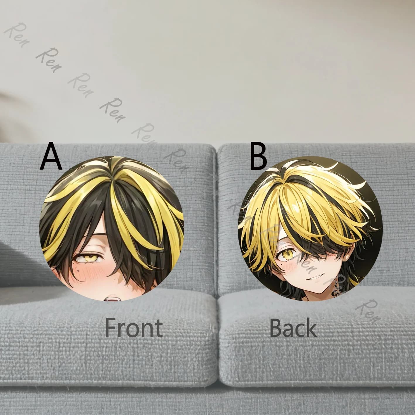 Dakimakura Anime Kazutora Hanemiya Federa for sofa cushion, front-back printing, 40X60 cm