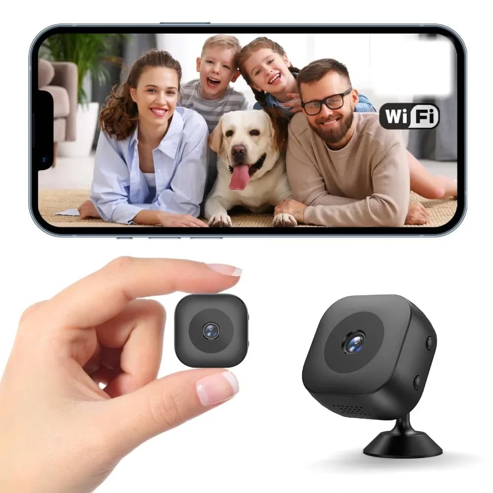 Nuova mini telecamera HD per sicurezza e guida, 360 ° Magnetico, telecomando WiFi, visione notturna, allarme di movimento, registrazione in loop, uso domestico/auto