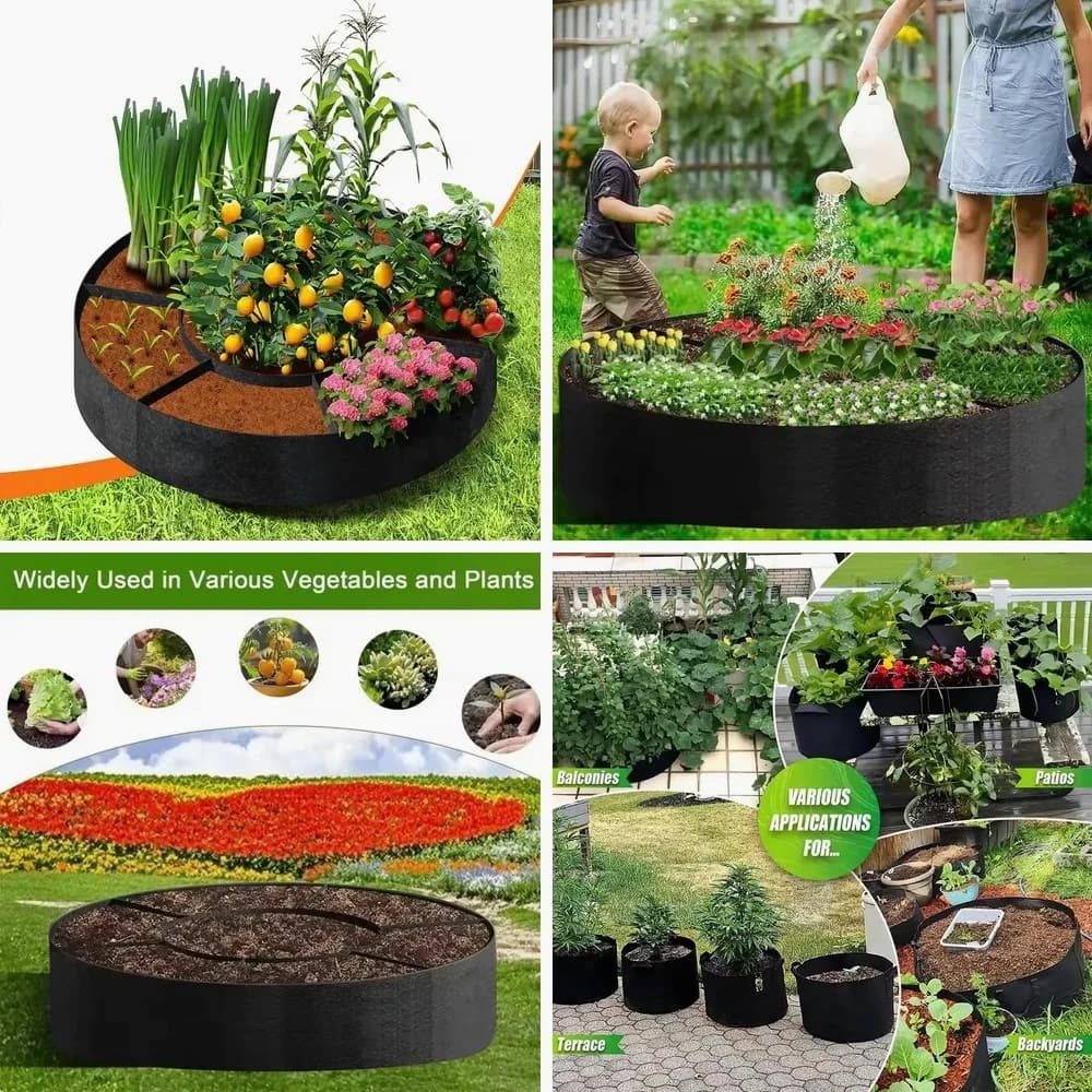 Bag for growing plants with 7 compartments in nonwoven fabric, for outdoors, for gardening, planters and bags for seeds