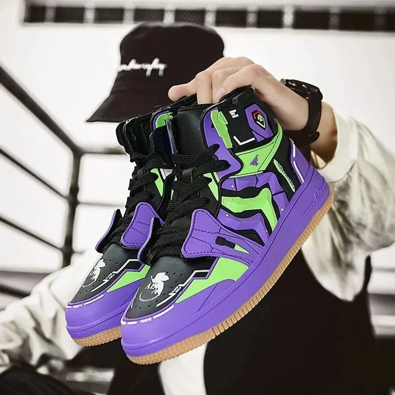 Premium Cosplay Outfit EVANGELION Basketball Shoes Men -01 EVA-02 Luxury Fashion Breathable Sneakers Youth Student non-slip
