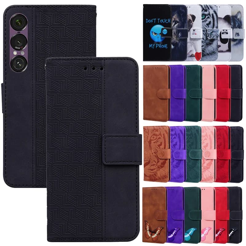 Custodia in pelle per Sony Xperia 1 VII, cover a portafoglio magnetica con slot per carte per Sony Xperia 10-7 10VII 1VII XQ-FE72