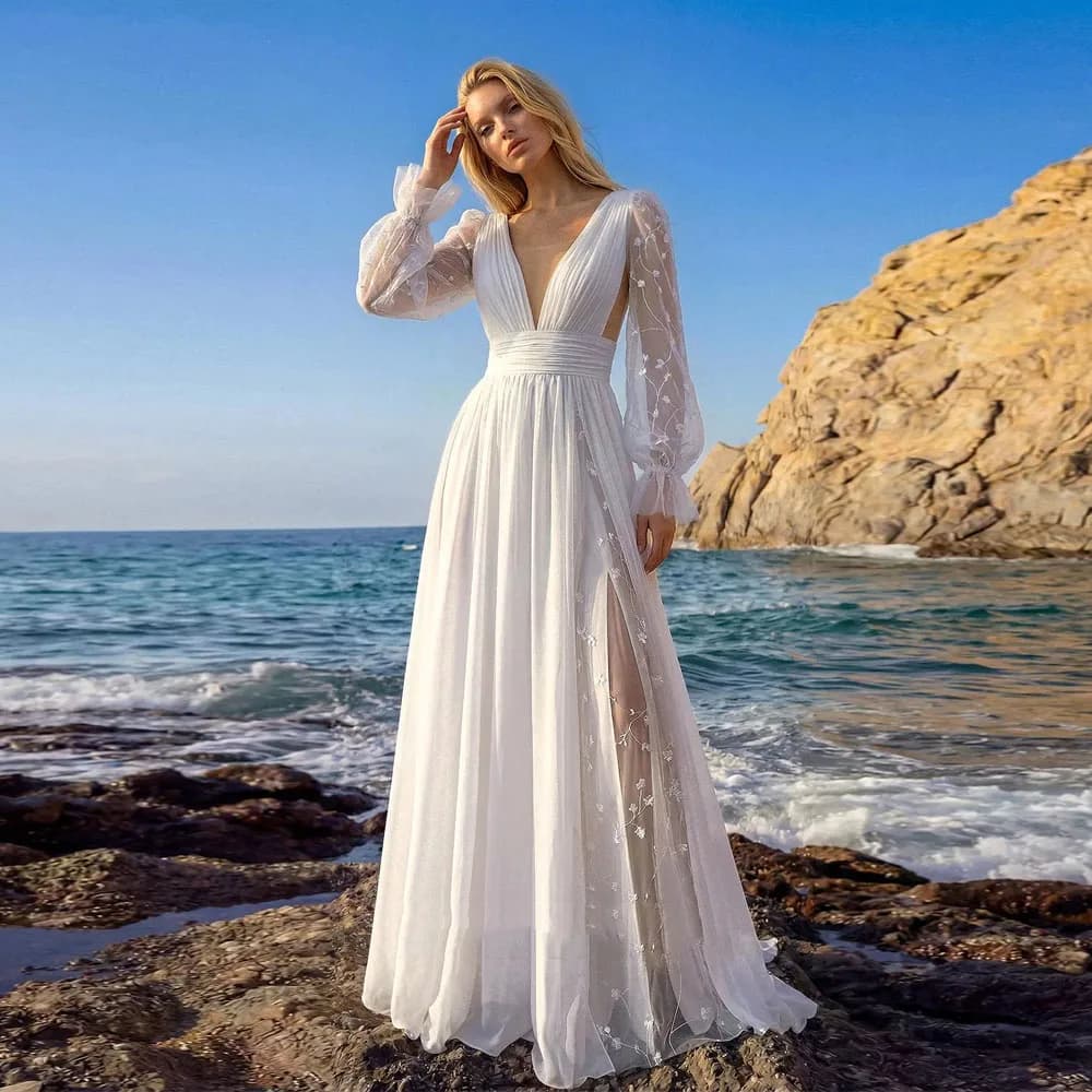 Abiti da sera personalizzati scintillanti da donna, sexy con scollo a V, abiti da principessa per feste, abiti da sera senza schienale con scollo a cuore per fidanzamento e banchetti