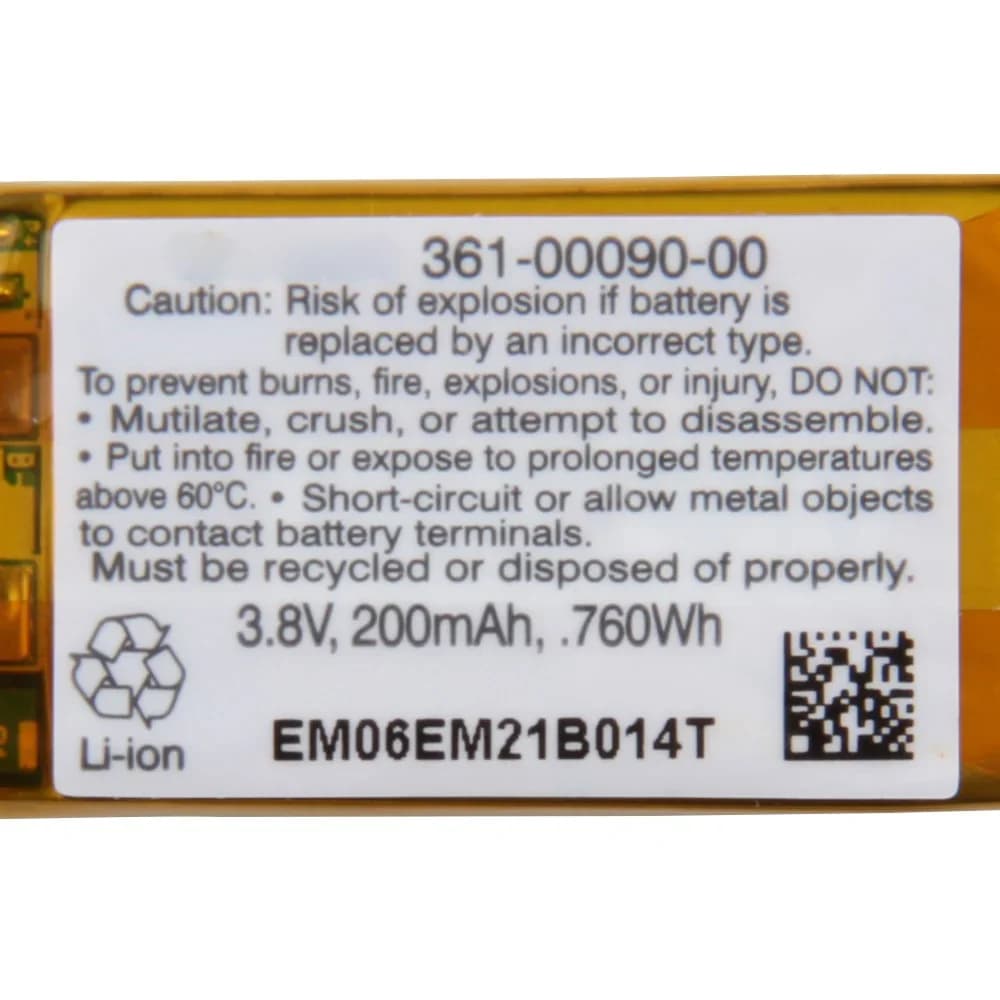 Nuova batteria di ricambio 361-00090-00 per Garmin Vivoactive HR GPS Smartwatch batterie ricaricabili Premium 200mAh lunga durata