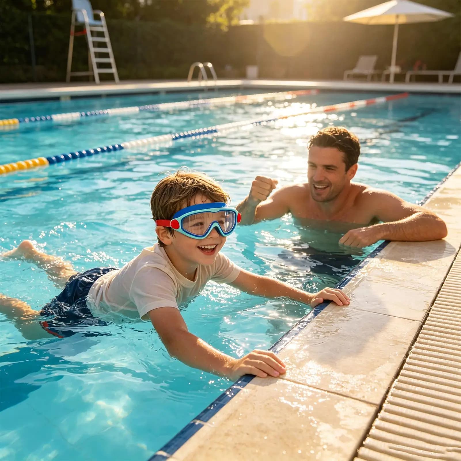 Kid Goggles Leak-Proof Anti-UV 180 Wide View Adjustable Kids Swimming Goggles For Boys Girls Youth Aged 3-15 Pool Beach