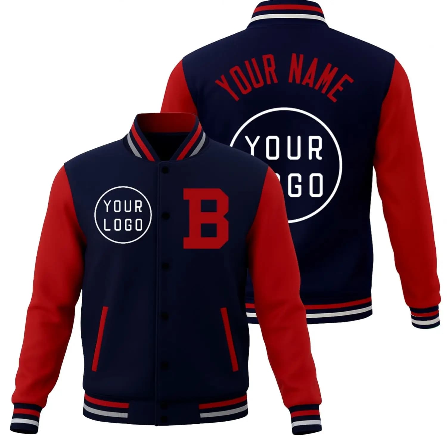 Personalizza la stampa personalizzata del logo del tuo marchio, giacche da baseball hiphop, divertenti regali natalizi per il Ringraziamento per gli amici