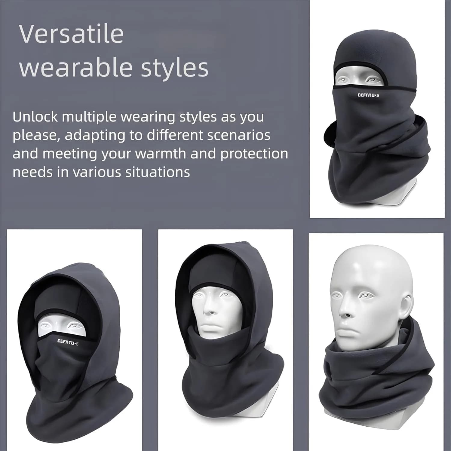 Outdoor 3-in-1 All-in-One Protection Hat with Neck Strap And Face Mask Lightweight Comfortable Comprehensive Protection for Sports And Travel
