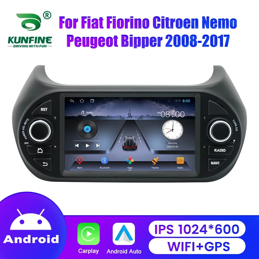 7 "2Din Android Auto Radio Stereo GPS Carplay Multimedia Video Auto Radio Per Fiat Fiorino Qubo Citroen Nemo Peugeot Bipper 08-17