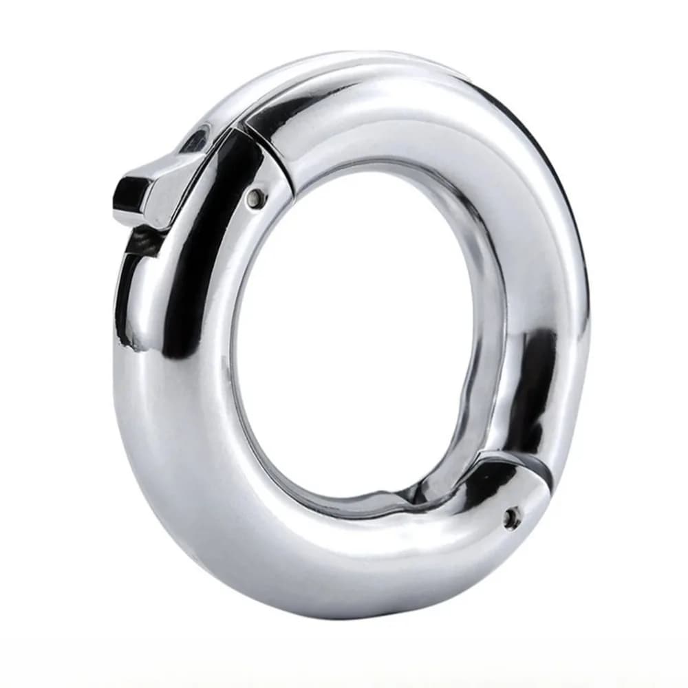 Adjustable Size Metal Ball Bearing Silver Penis Ring Penis Ring With Weighted Exercise Scrotum Pendant Bondage Male Sexual Toys Cockring