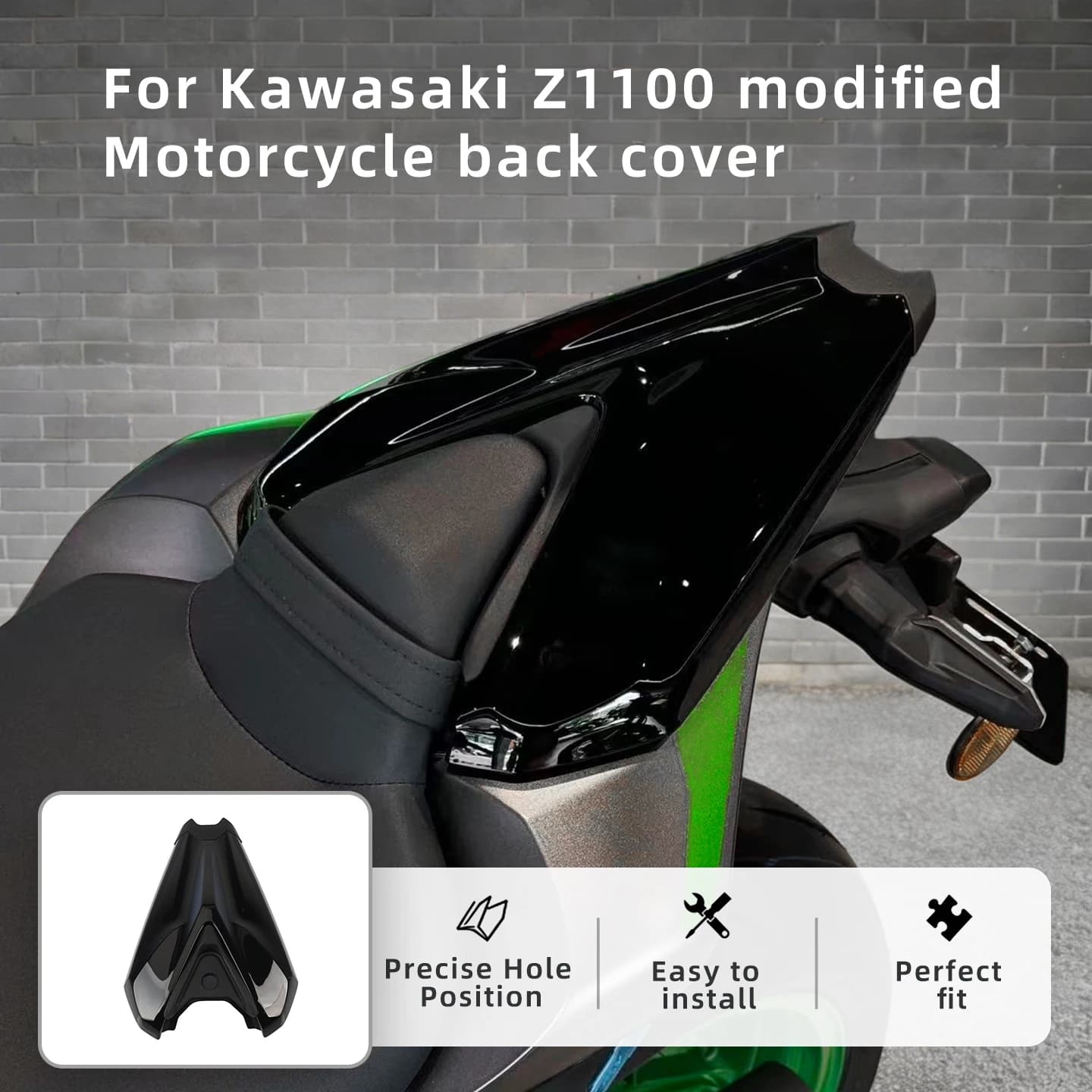 Motorcycle Accessory Rear Seat Tail Cover Fairing Cowl passenger Seat Cowl For Z1100 Z1100SE 2026 2027 Quick Release Rear Cover