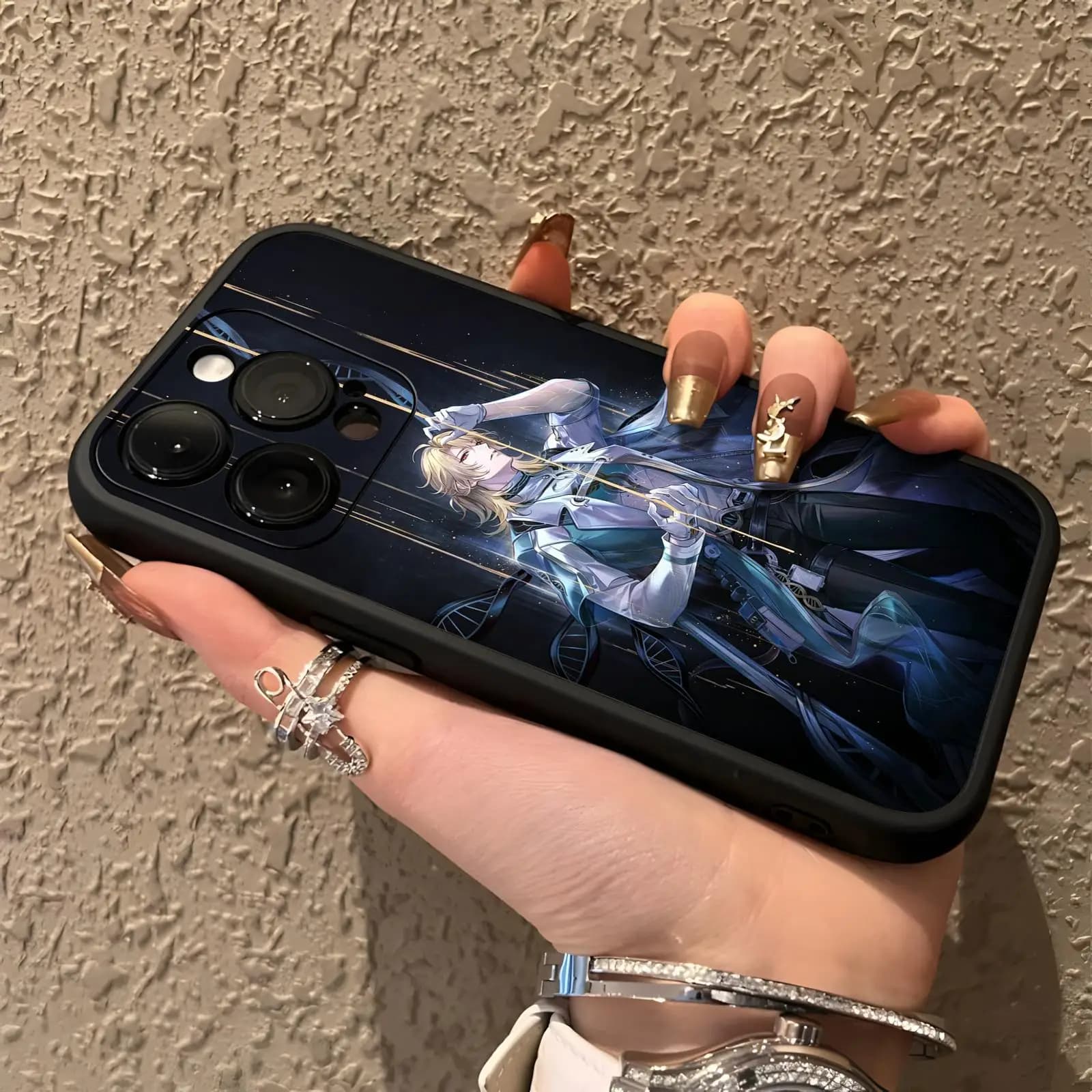 Wuthering Waves LUUK HERSSEN Phone Case For iPhone17 16 16e 15 14 13 12Plus Mini Pro Max Soft black Shockproof Cover