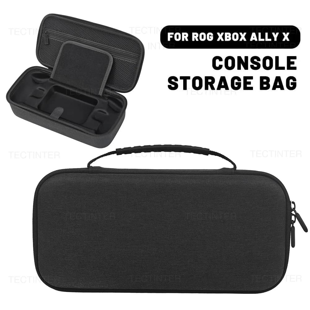 Large Capacity Storage Bag for ASUS ROG XBOX ALLY X 2025 Handheld Hard EVA Travel Carrying Case for ROG Xbox Ally X Accessories