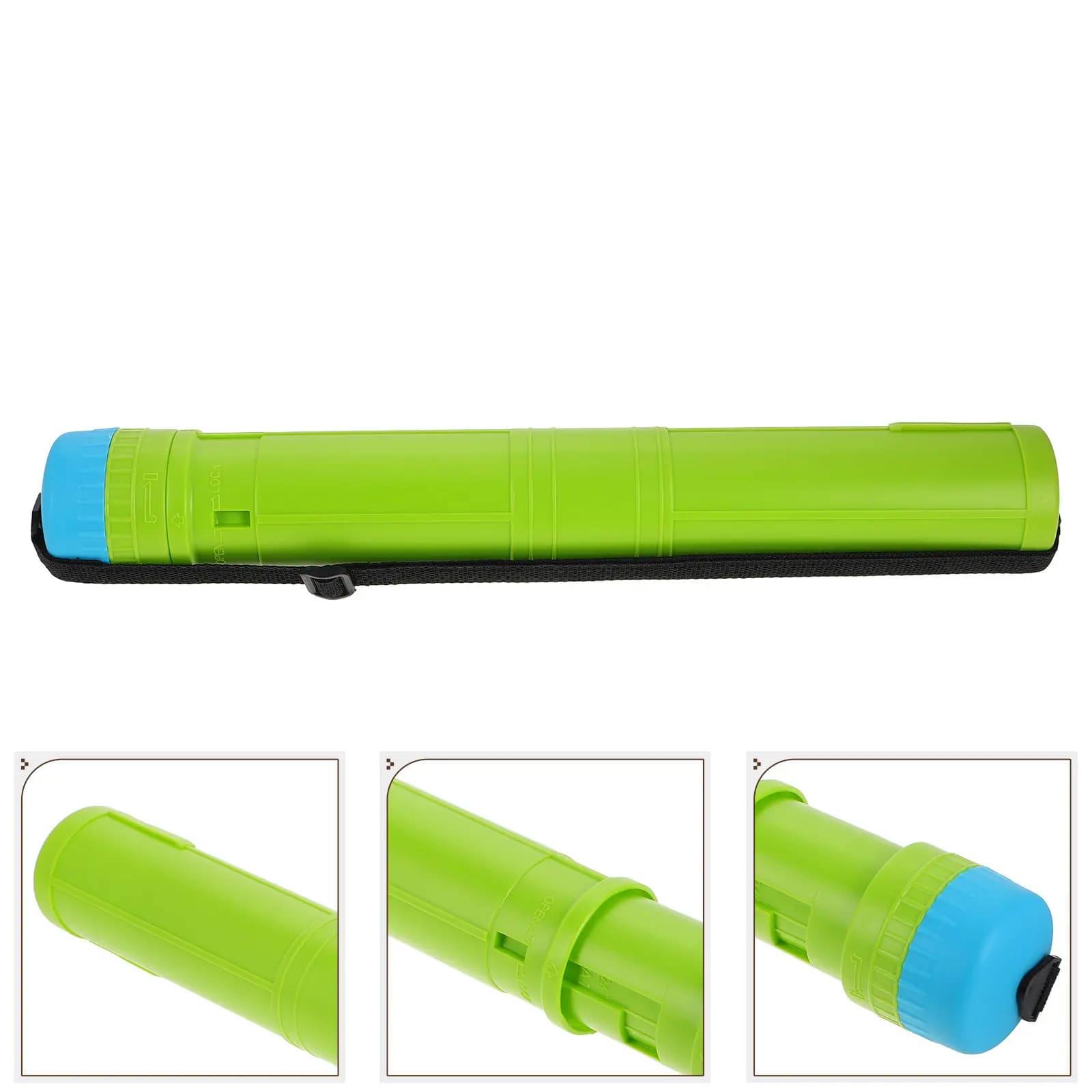 Extendable 42 to 76Cm Telescoping Art Tube Rotating Blueprint Carrier Adjustable Drawing Storage Poster Holder Case