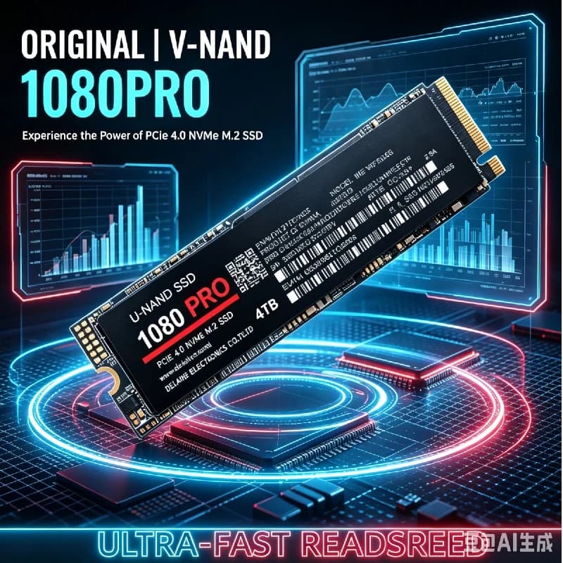 Original NEW High‑Performance 1080PRO M.2 NVMe PCIe 4.0 SSD 7450MB/s Internal Solid State Drive For Laptop & Desktop Computer