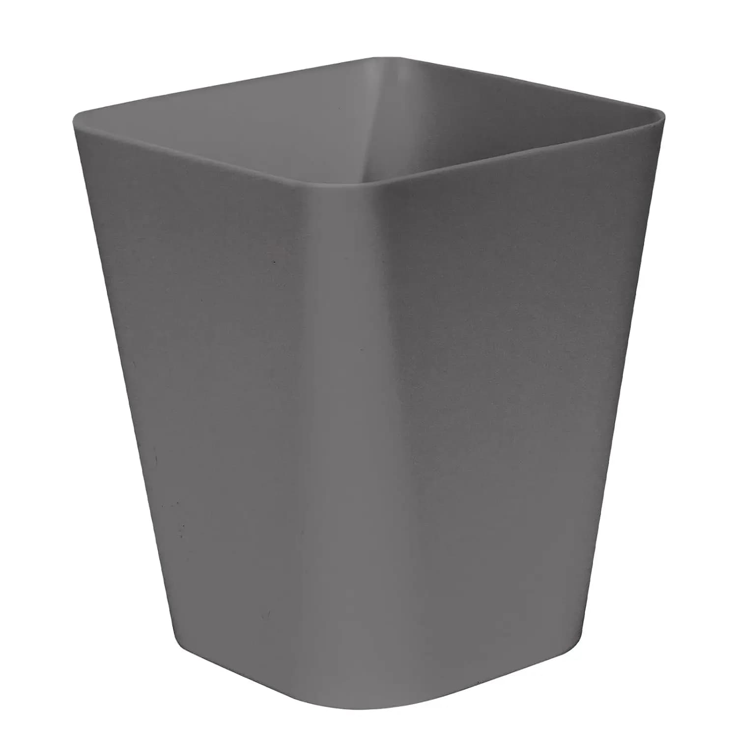 1.8 Gallon Small Trash Can for Bathroom, Office, Kitchen - Plastic Wastebasket with Lid - Grey