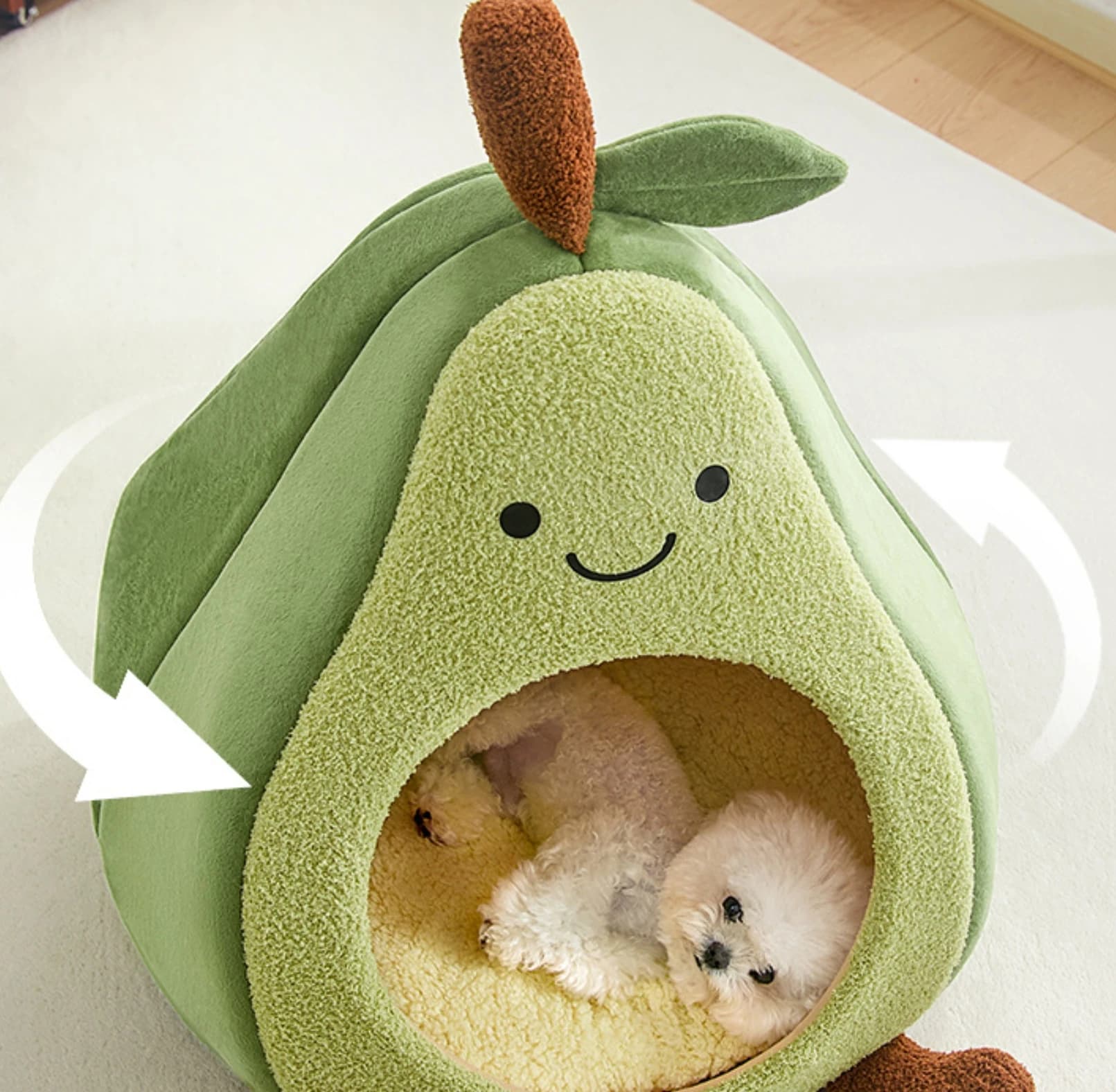 Fully Enclosed Warm Winter Pet Tent Bed Foldable Removable Washable Mat Indoor House For Cats Small Dogs
