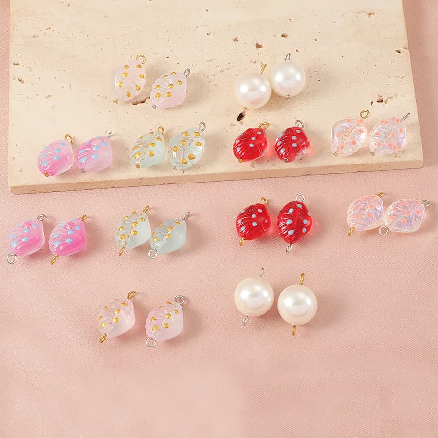 Fnixtar 20pcs Coloured Glaze Shell Charms Pearl Pendant For Bracelet Necklace DIY Jewelry Making Bohemia Beach Style Jewelrys