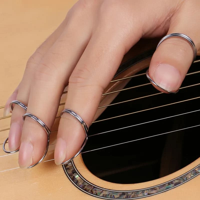 5pcs Guitar Finger Cot Thumb Pick Electric Guitar Finger Cot Pick Metal Electric Guitar Pick Instrument Accessories
