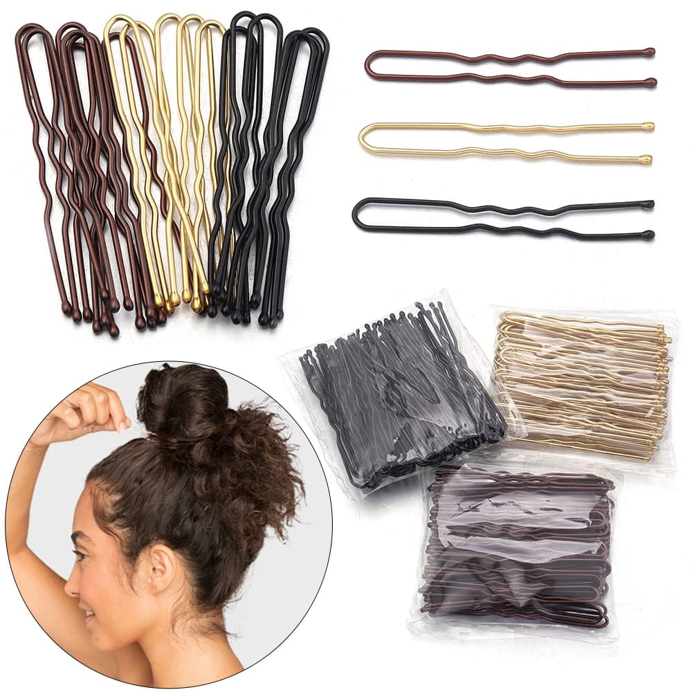 50 pz 5 cm metallo a forma di U fermagli per capelli da sposa forcine da sposa in lega ondulata forcine per donna copricapo acconciatura strumento accessori