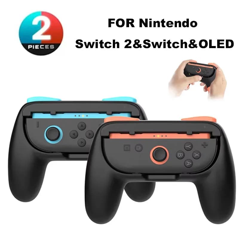 Impugnature e Supporto per Controller Nintendo Switch 2/1, Kit di Accessori per Joystick e Gamepad NS Switch/OLED