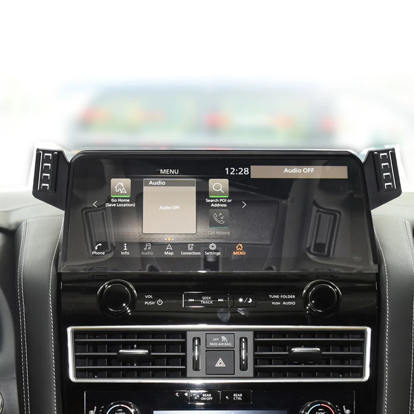 adatto per Nissan Patrol 2023 2024 Supporto per supporto per telefono con base per schermo anti-vibrazione ​ ​ Auto dedicata ​ ​ accessori