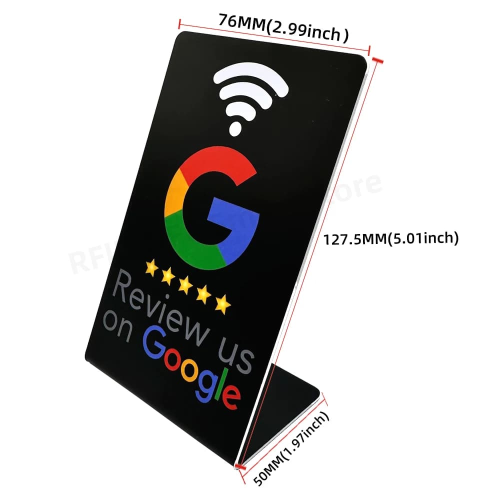 Supporto NFC 13,56 Mhz Programmabile Recensioni Google Tabella Stand NFC NT/AG213 144 byte Recensione Google Display Recensioni scheda NFC Stand