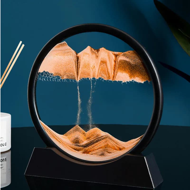 Creativo 3D in movimento Sabbia Art Oranment Clessidra liquida Sabbia che scorre Paesaggio sabbie mobili Decorazioni per la casa Regalo