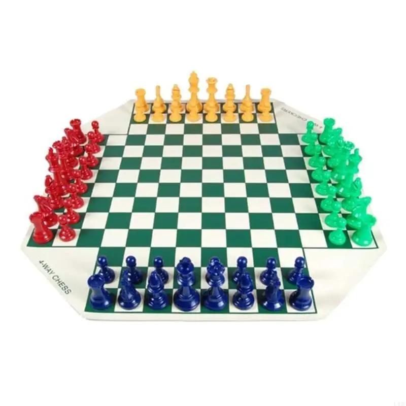 Set giochi da scacchiera per giocatori Scacchiera pieghevole morbida Scacchi medievali in plastica Gioco scacchi