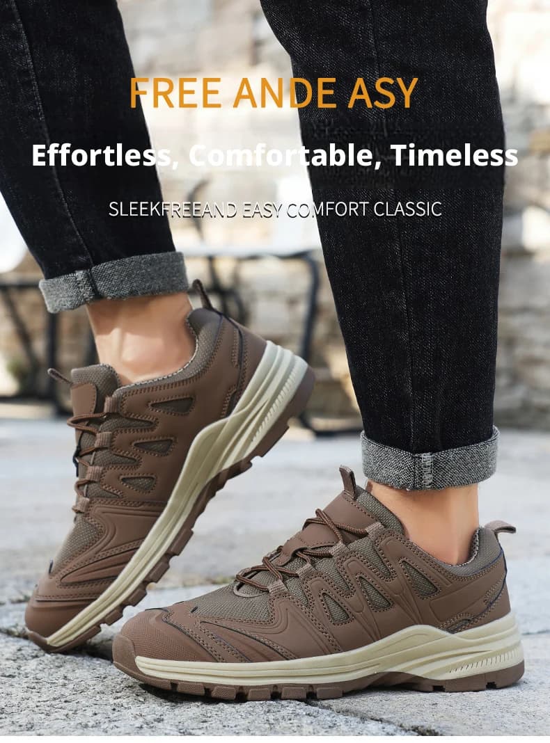 Scarpe da Trekking Impermeabili da Uomo 39-48, Taglie Grandi, Antiscivolo, Resistenti per Ogni Terreno, Sneakers da Lavoro per Campeggio ed Escursionismo