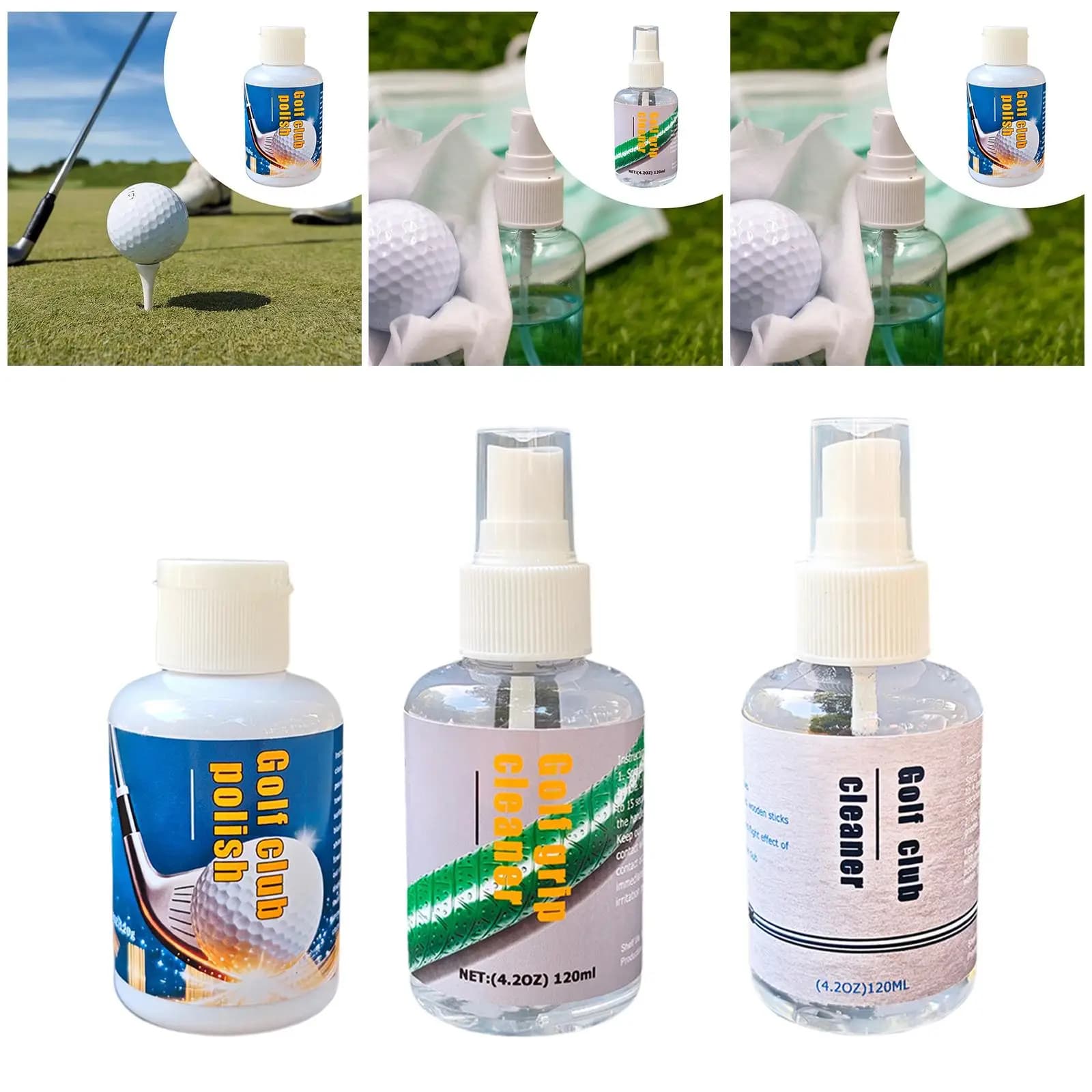 Detergente per palline da golf compatto, facile applicazione, restauro delle impugnature lucide per club, per accessori da golf uomo