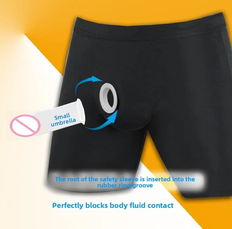 Intimo da uomo Intimo di sicurezza da uomo Tre Silicone impermeabile, antivegetativo, antidoglie, fluido anti-corpo e anti-igiene