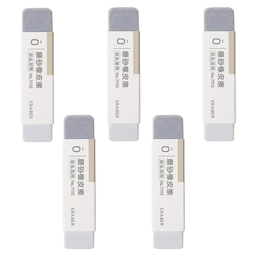 Frosted Eraser 5PCS Sand Matte Eraser Gel Pen Fountain Pen Ink Pen Eraser Stationery Correction Tools Office Supplies, 2.6 * 0.