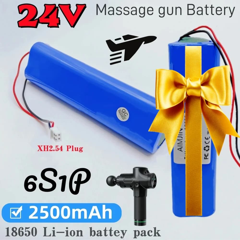 New 24 V 2500 mAh Lithium Ion Rechargeable Battery for Phoenix A1 Massage Gun, Strap Gun
