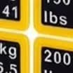 2pcs Yellow Weight Sticker Label Number 10-200lb For Gym Fitness Equipment Strength Training Plate Marking Decal Set