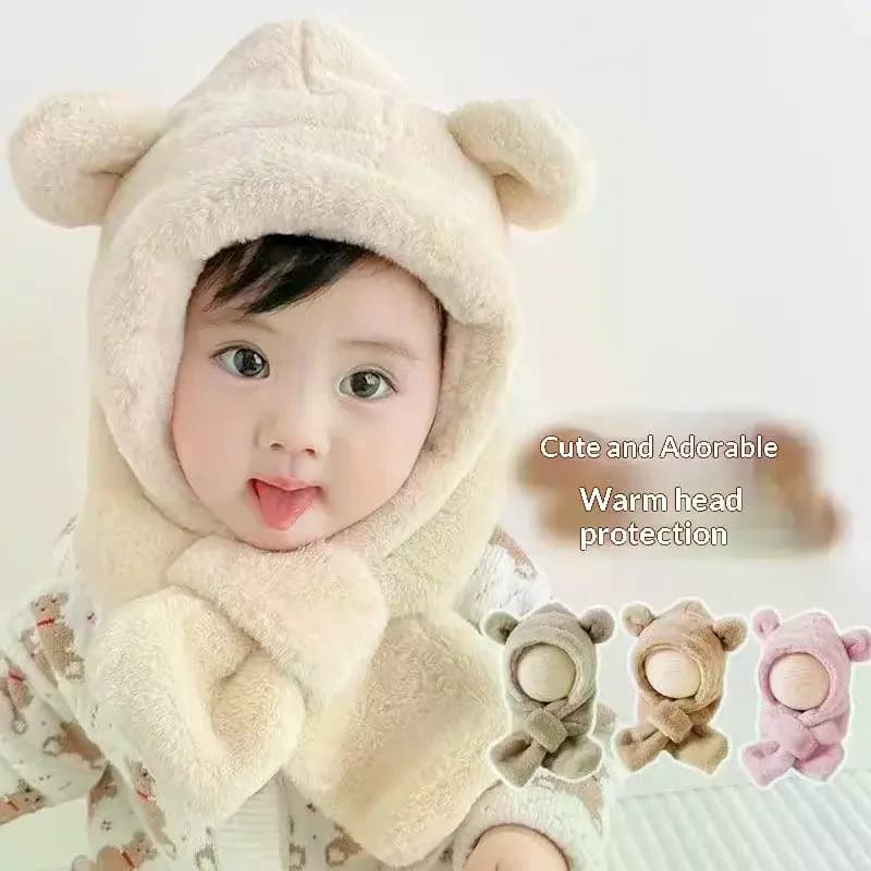 Sciarpa per cappello simpatico cartone animato alla moda Sciarpa calda invernale per donna Ragazza Protezione per le orecchie Kawaii Sciarpa morbida pelosa Regali