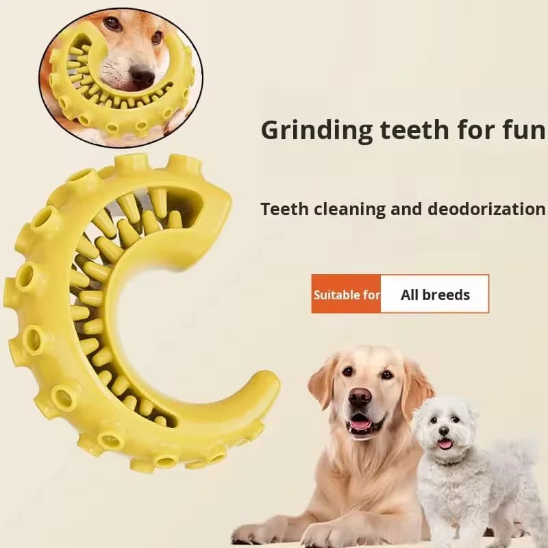 Tpr Material Dog Chew Toys Durable Bite Resistant Molar Teeth Cleaning Leakage Food Toy Puppy Interactive Play Toy Boredom Relie
