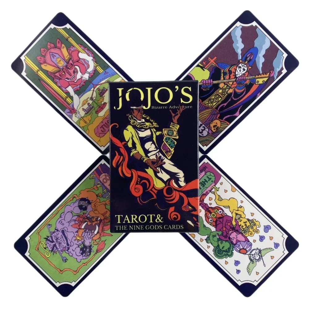 Carte dei Tarocchi di JoJo's Bizarre Adventure, Mazzo da 84 Carte, Edizione in Inglese per Divinazione e Visioni, Gioco da Tavolo