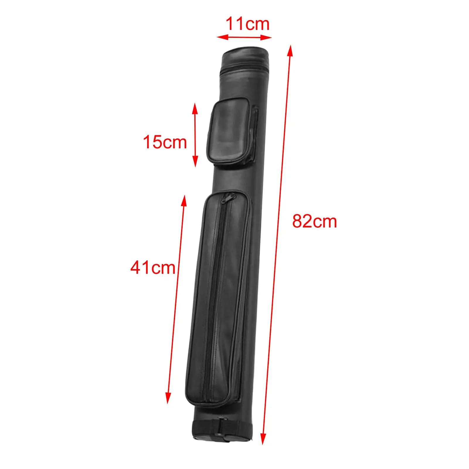 Adjustable PU Leather Billiard Cue Pouch Durable Pool Stick Carrying Case Shoulder Strap for Table Accessories